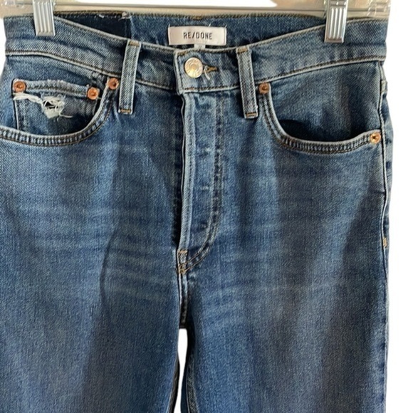 Re/Done 90s Comfort Stretch High Rise‎ Ankle Crop Jeans Women’s Size 27 - Picture 4 of 11